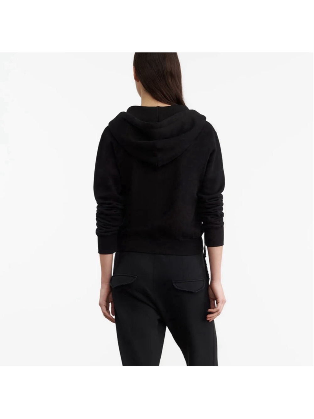 Nili Lotan NWOT Callie Hoodie Zip Up Women's Small Washed Black - Picture 3 of 10